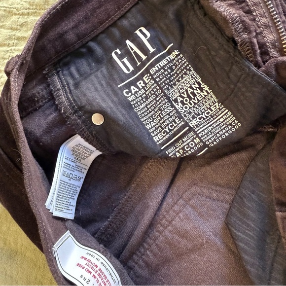GAP | women's W26 dark brown vintage slim mid rise corduroy high rise pants - Picture 4 of 6